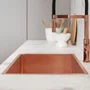 Cuba Simples de Embutir ou Sobrepor Rubinettos Gourmet Quadro Rose Gold Escovado
