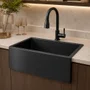 Cuba Simples Semi Encaixe Farm Sink Rubinettos Gourmet Americana Grafite Escovado