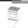 Fogão a Gás Elettromec Professional Forno a Gás 126L Inox 36" 127V