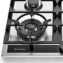Cooktop Sole Elettromec 4 Queimadores a Gás Inox e Vidro 60 cm Bivolt