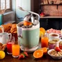 Espremedor de Frutas Vintage 413 Ariete com Alavanca de Pressão Verde