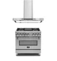 Fogão Elettromec Professional 90cm Com Forno Elétrico + Coifa de Parede Adria 90cm 220V