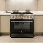 Fogão a Gás Elettromec Professional Forno a Gás 126L Black 36" 127V