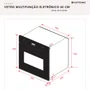 Forno Elétrico de Embutir Vetro Elettromec Multifunção Eletrônico 68L 60cm 220V