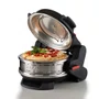 Forno de Pizza Elétrico Duplo Ariete 927 com Pedra Refratária Antiaderente Preto