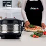 Forno de Pizza Elétrico Duplo Ariete 927 com Pedra Refratária Antiaderente Preto