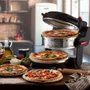 Forno de Pizza Elétrico Duplo Ariete 927 com Pedra Refratária Antiaderente Preto