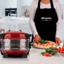 Forno de Pizza Elétrico Duplo Ariete 927 com Pedra Refratária Antiaderente Vermelho