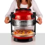 Forno de Pizza Elétrico Duplo Ariete 927 com Pedra Refratária Antiaderente Vermelho