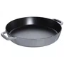 Frigideira Staub Redonda com Duas Alças Ferro Fundido Cinza Grafite 34cm