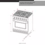 Fogão a Gás Elettromec Professional Forno a Gás 126L Black 36" 127V