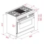 Fogão a Gás Elettromec Professional Forno a Gás com Chapa Bistequeira 90cm 220V
