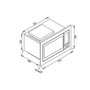 Microondas de Embutir DeBacco Zurique Steel Inox 11 Funções