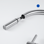 Misturador Monocomando de Mesa Leda Neo com Bica em J Alta Extensível Franke Inox