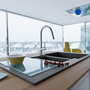 Misturador Monocomando de Mesa Leda Neo com Bica em J Alta Extensível Franke Inox