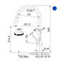 Misturador Monocomando de Mesa Leda Neo com Bica em J Alta Extensível Franke Inox