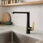 Misturador Monocomando Kromma Gourmet Classic Preto e Dourado para Cozinha ou Lavatório