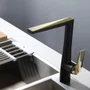 Misturador Monocomando Kromma Gourmet Classic Preto e Dourado para Cozinha ou Lavatório