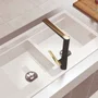 Misturador Monocomando Kromma Gourmet Classic Preto e Dourado para Cozinha ou Lavatório