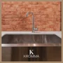Misturador Monocomando Kromma Gourmet Classic Aço Escovado Bica Alta Giratória