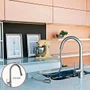 Misturador Monocomando Kromma Gourmet Classic Inox Escovado com Ducha Extensível