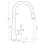 Misturador Monocomando Kromma Gourmet Classic Inox Escovado com Ducha Extensível