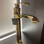 Misturador Monocomando Rubinettos Gourmet Classic para Lavabo Dourado Bica Alta