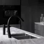 Misturador Monocomando Rubinettos Chef Gourmet Classic Black Matte Ducha Extensível