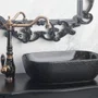Misturador Monocomando Rubinettos Gourmet Classic Preto e Rose Gold