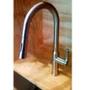 Misturador Monocomando Rubinettos Gourmet Classic Aço Escovado com Ducha Extensível
