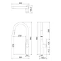 Misturador Monocomando Rubinettos Gourmet Classic Aço Escovado com Ducha Extensível