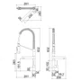Misturador Monocomando Rubinettos Gourmet Classic Black Matte com Bica Dupla Giratória