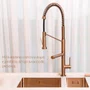 Misturador Monocomando Rubinettos Gourmet Classic Rose Gold Escovado com Bica Dupla