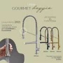 Misturador Monocomando Rubinettos Gourmet Classic Rose Gold Escovado com Bica Dupla
