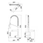 Misturador Monocomando Rubinettos Gourmet Classic Rose Gold Escovado com Bica Dupla
