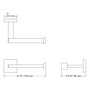 Papeleira Horizontal Kohler Square Black Matte
