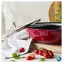 Caçarola Petit Wok Staub com Tampa de Vidro Ferro Fundido Cereja 30cm