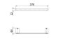 Porta-Toalhas de Rosto Docol Flat 30cm Ônix