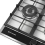 Cooktop Sole Elettromec 5 Queimadores a Gás Inox e Vidro 70 cm Bivolt