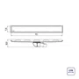 Ralo Linear Neo Slim Tramontina 70cm em Aço Inox e PVC