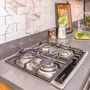 Cooktop Sole Elettromec 4 Queimadores a Gás Inox e Vidro 60 cm Bivolt