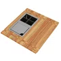 Tábua de Madeira Teca Natural Com Mini Container e Porta Utensílios Retta Mekal