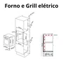 Torre de Embutir Cuisinart Micro-ondas 31L + Forno e Grill Elétrico 60cm 220V
