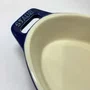 Travessa Oval em Cerâmica Staub 17cm Azul Marinho