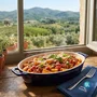 Travessa Oval em Cerâmica Staub 17cm Azul Marinho