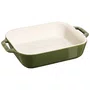Travessa Retangular em Cerâmica 20x16cm Staub - Verde Basil