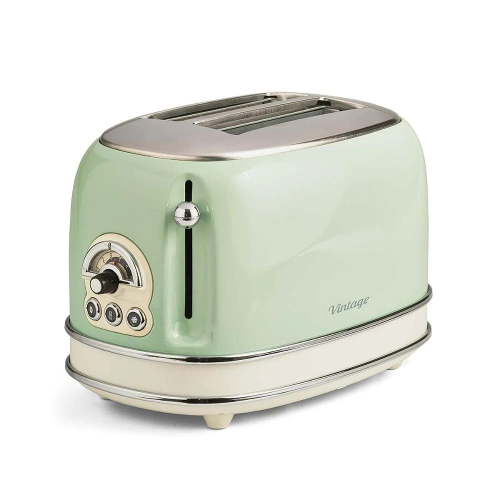 Torradeira Elétrica Vintage 155 Ariete para 2 Fatias 6 Níveis 750W Verde
