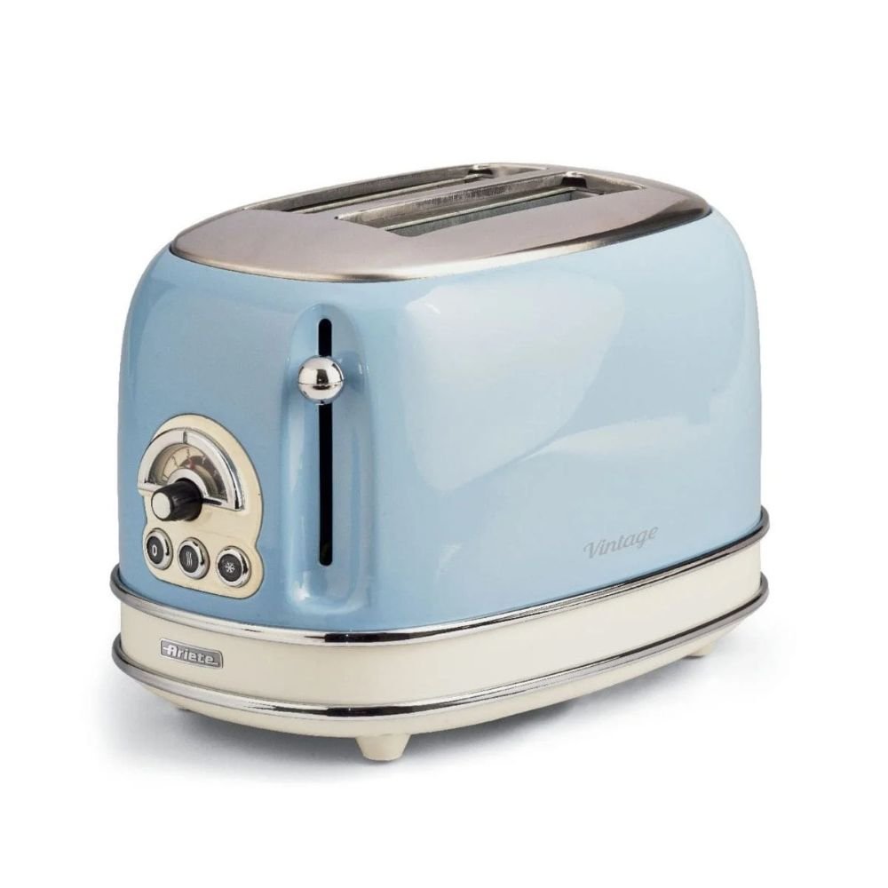 Torradeira Elétrica Vintage 155 Ariete para 2 Fatias 6 Níveis 750W Azul