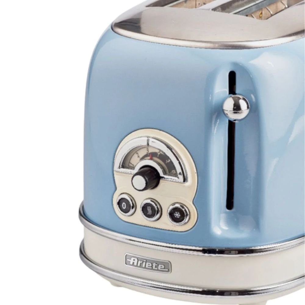 Torradeira Elétrica Vintage 155 Ariete para 2 Fatias 6 Níveis 750W Azul