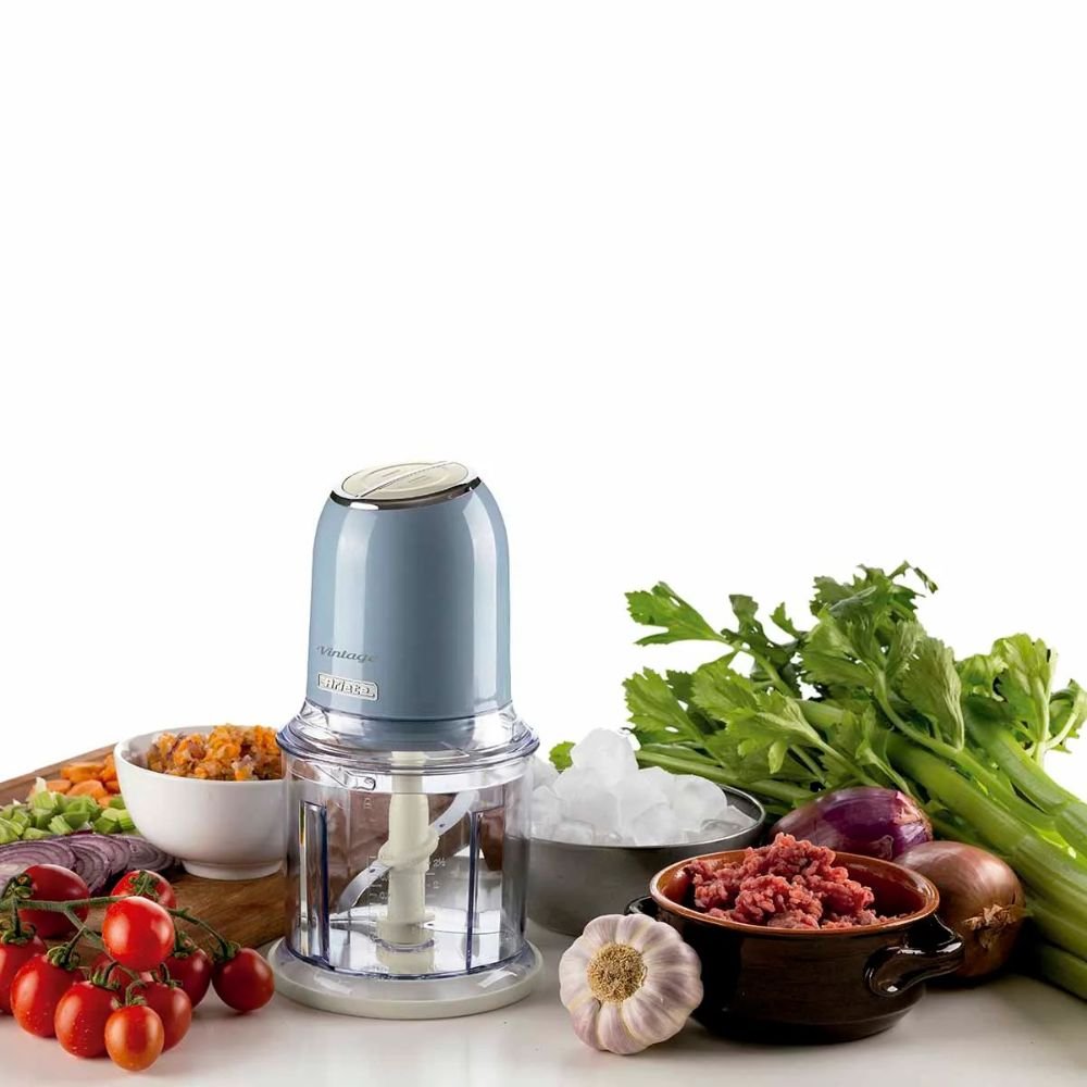 Triturador de Alimentos Elétrico Vintage 438 Ariete 2 Velocidades 600ml Azul